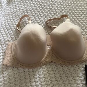 Aerie Lace Cream Seamless T-Shirt Bra